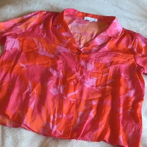 Stylish Pink and Orange Women's Blouse